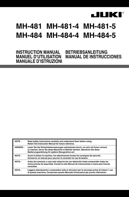 juki 重机 MH-481